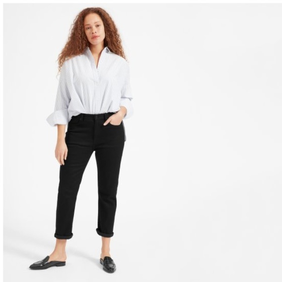Everlane Denim - Everlane Black Modern Boyfriend Slim Straight Jean